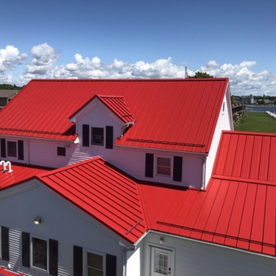 Commercial Michigan metal roofing project in Ludington, MI by Riegle Metals, highlighting durable and high-quality roofing solutions for businesses.